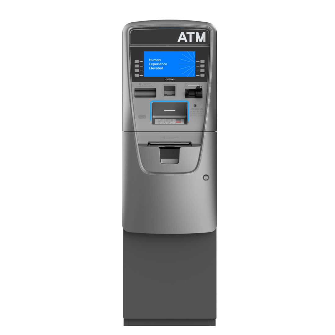 Front view of the Hyosung Halo II retail ATM